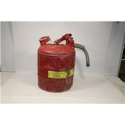 VINTAGE RED DIESEL RED GAS CAN METAL