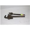 Image 1 : VINTAGE PIPE WRENCH SOLD WITH CRESCENT WRENCH