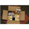 Image 1 : BOX OF SPINNERS AND DOLLAR STORE ITEMS
