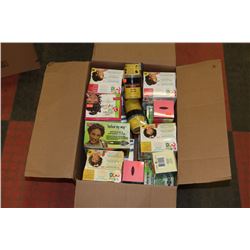 BOX OF HAIR CARE PRODUCTS
