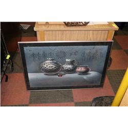 FRAMED POTTERY PICTURE AS IS