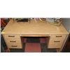 Image 1 : OFFICE DESK 5 DRAWER, 59.5"X30"X29".
