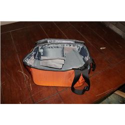 ORANGE LENSE BAG WITH DIVIDERS FOR CAMERAS