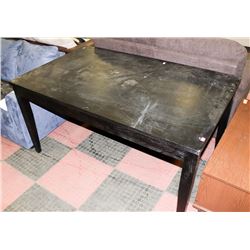 BLACK WOOD TONE KITCHEN TABLE AS IS