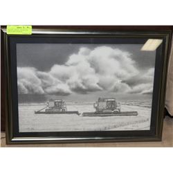 FRAMED, SIGNED, LTD EDITION PENCIL SKETCH BY B.T.