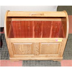 OAK ROLL TOP CEDAR LINED CHEST