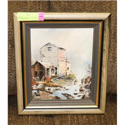 FRAMED 1978 OIL ON CANVAS BY BING MILLER "ICE