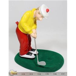 VINTAGE 1988 NOVELTY ACTION GOLFER TOY-9"H X7"W