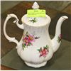 Image 1 : ROYAL ALBERT PRAIRIE ROSE FINE CHINA COFFEE POT