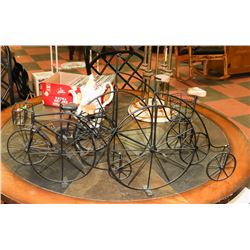 LOT OF 4 METAL BIKE ORNAMENTS