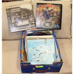 BOX OF ROCK RECORDS INCLUDING ELVIS, MULTIPLE