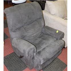 GREY MICROFIBER ROCKER RECLINER