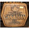 Image 1 : VINTAGE MOLSON WOOD ADVERTISING.