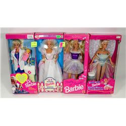 LOT OF 4 COLLECTIBLE BARBIES