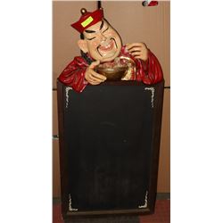 LARGE 4 FEET TALL ASIAN THEME MENU DISPLAY / CHALK