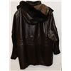 Image 2 : WOMENS LINED LEATHER JACKET WITH HOOD