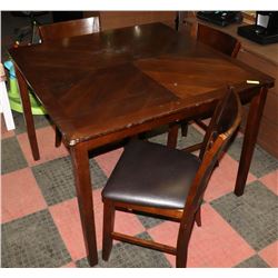 BROWN WOOD PUB-STYLE DINING TABLE