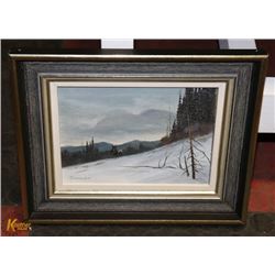 RANCHER ON SNOWY HILLSIDE PORTRAIT