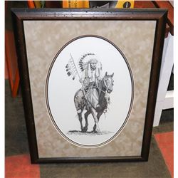 INDIAN CHIEF ON HORSE