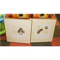 2 FRAMED PRINTS MEDIUM SIZE