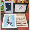 Image 1 : 4 FRAMED PRINTS, CROSSING SLAVE LAKE, WOLVES