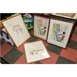 4 BIG FRAMED PRINTS-DALI