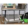 Image 1 : STAINLESS STEEL CART ON CASTORS, 2 LEVELS