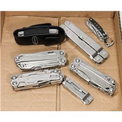 BOX OF 7 LEATHERMAN KNIVES