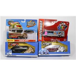 LOT OF 4 ASSORTED COLLECTIBLE HOT WHEELS VEHICLES