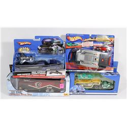 LOT OF 4 ASSORTED COLLECTIBLE HOT WHEELS VEHICLES