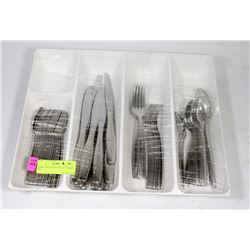 HARD TRAY WITH 67-PC FLATWARE SET -