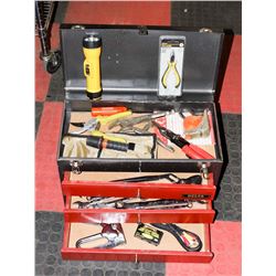 DELTA TOOL BOX WITH CONTENTS TOOLS