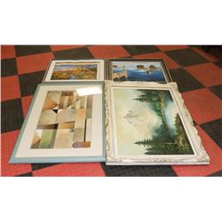 LOT OF 3 PAINTINGS