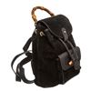 Image 2 : Gucci Black Suede Drawstring Bamboo Mini Backpack