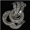 Image 3 : Platinum 15.52 ctw Diamond Covered Large Open Swirl Slide Pendant