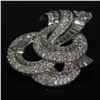 Image 4 : Platinum 15.52 ctw Diamond Covered Large Open Swirl Slide Pendant