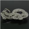 Image 7 : Platinum 15.52 ctw Diamond Covered Large Open Swirl Slide Pendant