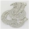 Image 9 : Platinum 15.52 ctw Diamond Covered Large Open Swirl Slide Pendant