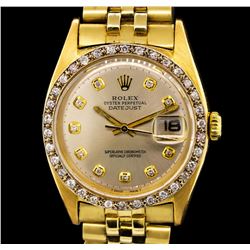 Rolex 18KT Yellow Gold Diamond DateJust Men's Watch