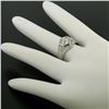 Image 3 : Art Deco Etched 18k White Gold .85 ctw European Cut Diamond Solitaire Ring