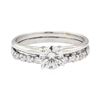 Image 2 : 1.06 ctw Diamond Ring Soldered To Wedding Band - 14KT White Gold