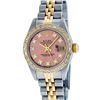 Image 2 : Rolex Ladies 2 Tone 14K Salmon Diamond Datejust Wristwatch