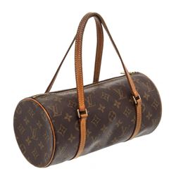 Louis Vuitton Monogram Canvas Leather Papillon 26 cm Shoulder Bag