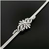 Image 3 : 18K White Gold 5.26 ctw Round Marquise Diamond Textured Box Link Bracelet