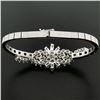 Image 6 : 18K White Gold 5.26 ctw Round Marquise Diamond Textured Box Link Bracelet