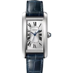 Cartier Tank American SS on strap Model #WSTA0017