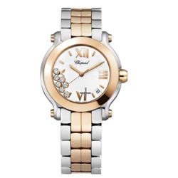 Happy Sport Oval SS With Diamond Bezel on Strap Model #278546/3002