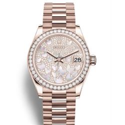 Rolex 31MM President RG with Diamond Bezel Model #278285