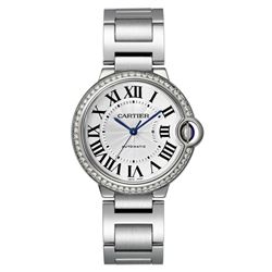 Cartier 33MM BB with Diamond Bezel Model #W4BB0016