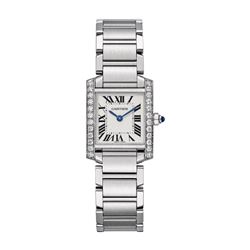 Cartier Tank Francaise SS Small with Diamond Bezel Model #W4TA0008